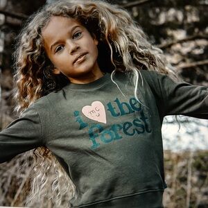 MON COEUR Olive Green Kids Sweatshirt